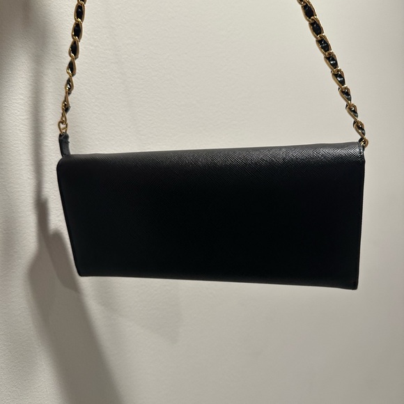 Prada Saffiano Black Leather Wallet on Chain With Box and Authenticity Card - Picture 8 of 14